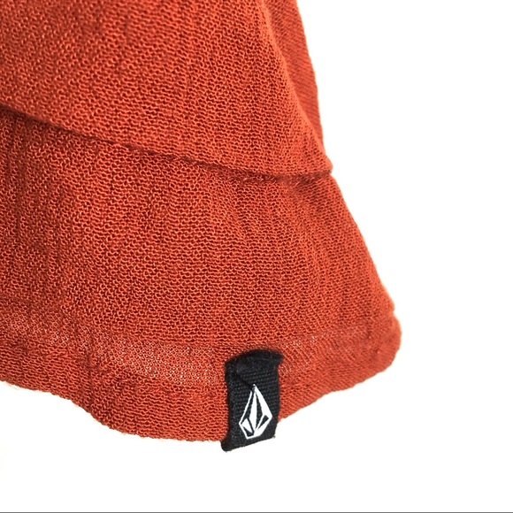 VOLCOM Burnt Orange Asymmetrical Tunic - semi-sheer - Picture 4 of 10